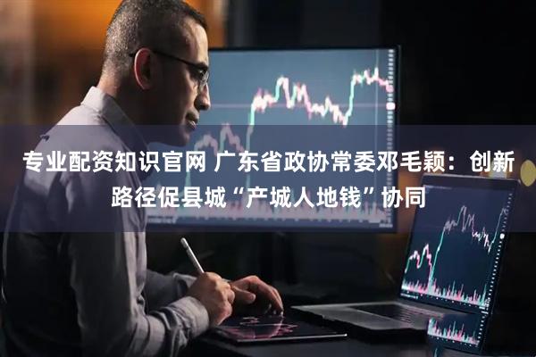 专业配资知识官网 广东省政协常委邓毛颖：创新路径促县城“产城人地钱”协同