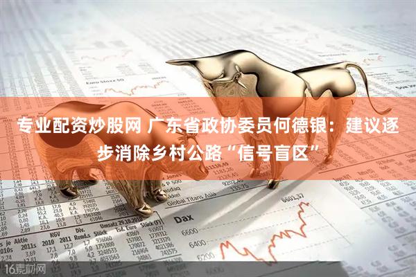 专业配资炒股网 广东省政协委员何德银：建议逐步消除乡村公路“信号盲区”